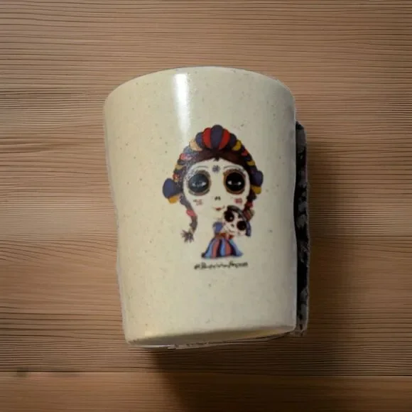 Patricia Fornos Day of the Dead Ceramic Shot Glass 