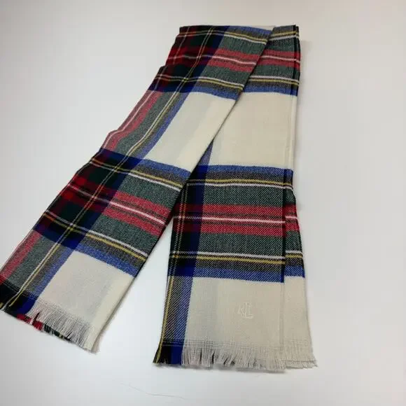 Ralph Lauren Plaid Winter Scarf Tartan Unisex O/S
