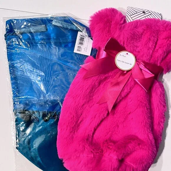 Set of‎ 2 Wine Bags (Bright Pink and Blue) (new/home/x)