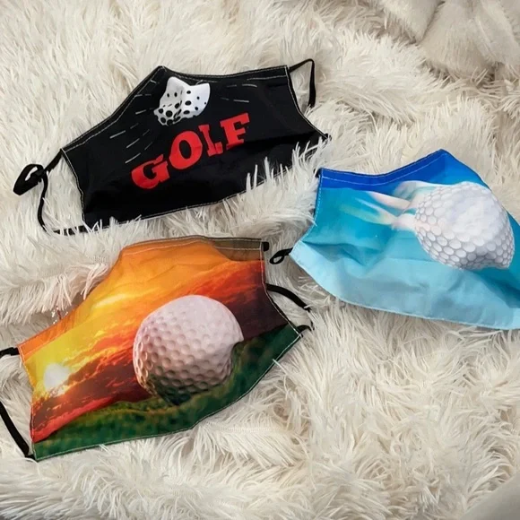 New set/3 Golf face masks