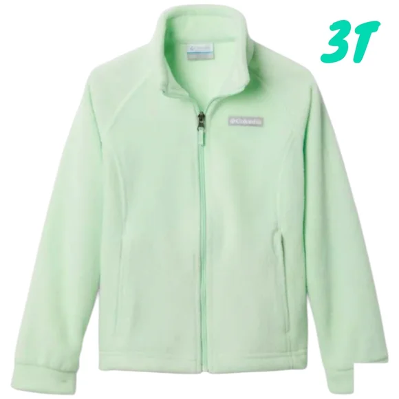 Columbia 3T Benton Springs Fleece Jacket Mint Green Zip Up Jacket Layer Hiking