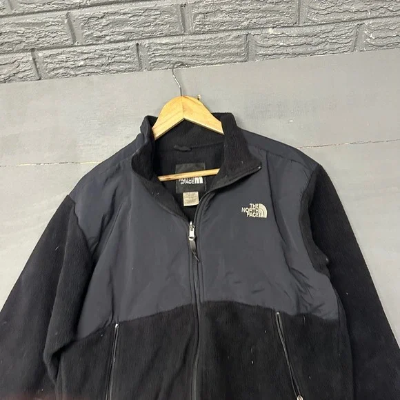 The North Face Denali‎ Fleece Jacket Youth XL Black Full Zip Mock Neck Coat