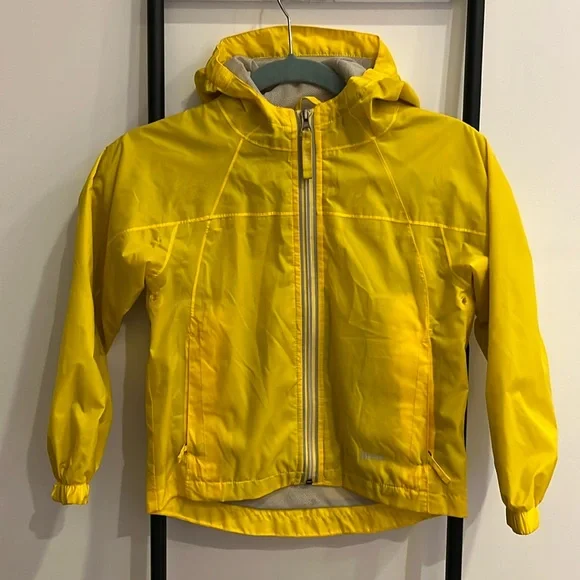 Vintage L.L. Bean raincoat yellow toddler discovery rain jacket size 5-6