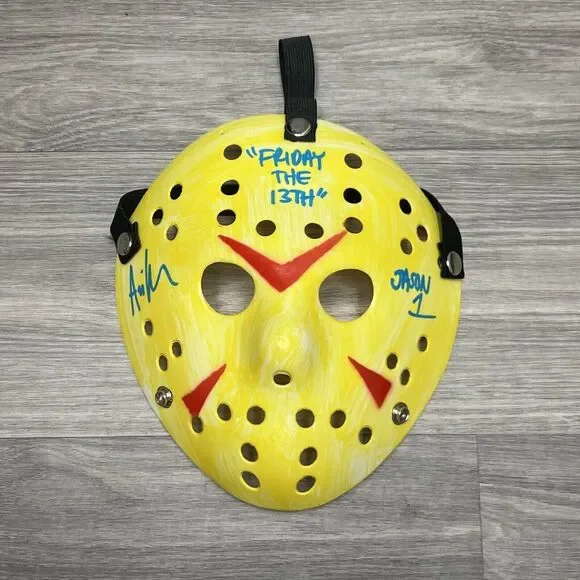 Jason Voorhees Mask Auto Autographed Sign Ari Lehman Horror Friday 13th JSA Cert