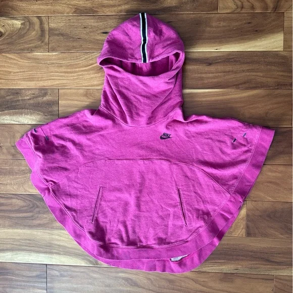 Nike Tech Fleece Pink Hooded Poncho Sweatshirt size Large