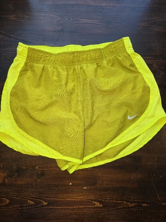 Nike Women’s Dri-FIT Tempo Running Shorts Neon Yellow Lime | Size Small