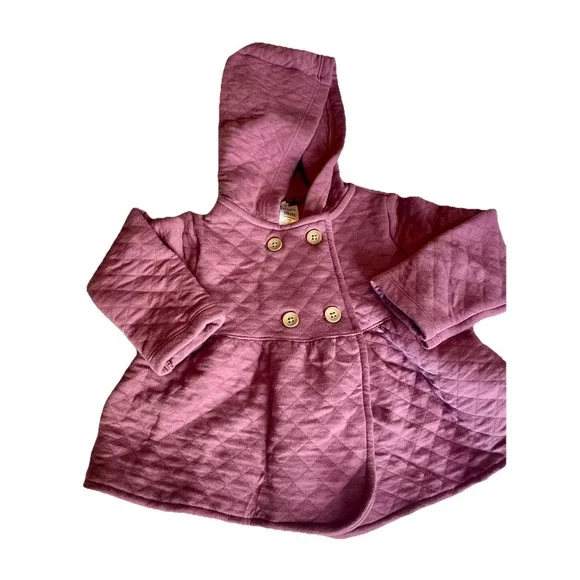 Carters Infant Girls Purple Size 18M Thermal Hooded Pea Coat‎ NWOT