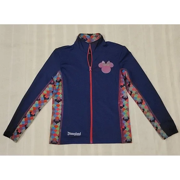 Walt Disney Parks Disneyland Girls Minnie Mouse Athletic Zip-up Jacket M 8/10