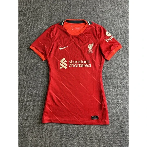 Womens 2021 Nike Liverpool Home Soccer Jersey Red, Size XS