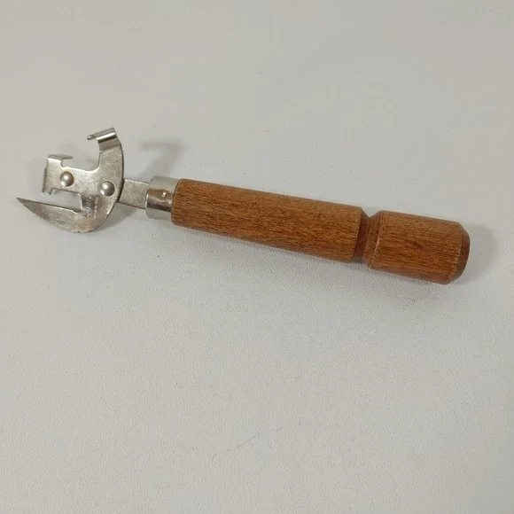 Vintage BONNY‎ USA Bottle Opener CAN OPENER Retro Combo BAR TOOL Wood Handle