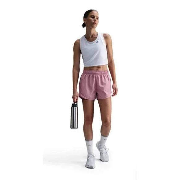 Nike Tempo Women's Dri-FIT Mid-Rise Brief-Lined Running Shorts Pink 2XL New