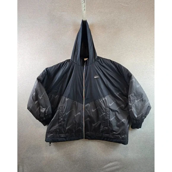 Nike Icon Clash Jacket Womens 2XL Black Therma-FIT‎ DD4642-010 Big Swoosh Zip