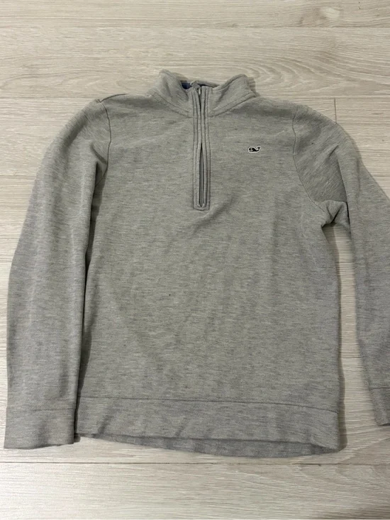 Vineyard Vines Men's Light Gray Half-Zip Sweater