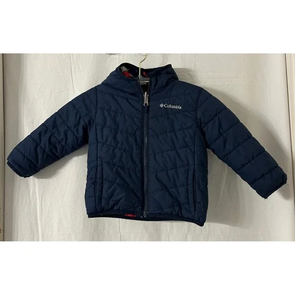 Columbia Baby Boy Reversible Jacket Double Trouble Navy Blue 18-24 Months