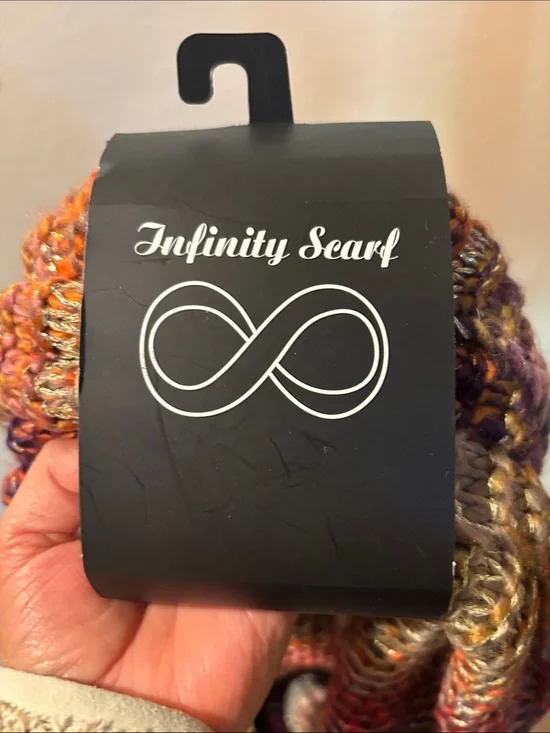 Multicolor Chunky Knit Infinity Scarf