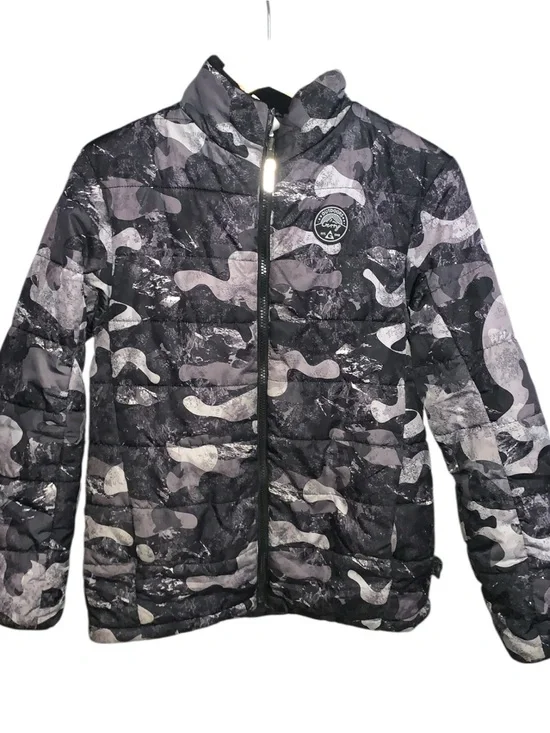 Gerry Boys 14/16 Camo Winter Puffer Jacket Gray Black