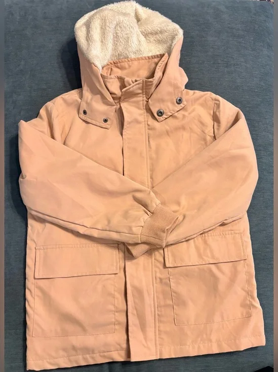 Boy’s Hooded Winter Parka Jacket - Tan