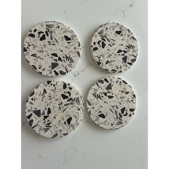 Absorbent Stone Beverage Coasters  & Multicolor All Natural Sandstone