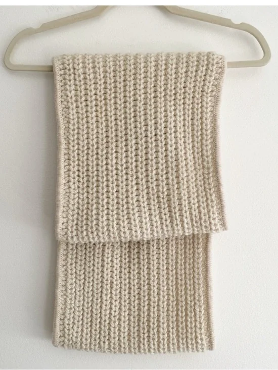 New Rag and Bone infinity scarf wool alpaca chunky knit cream neutral tan soft