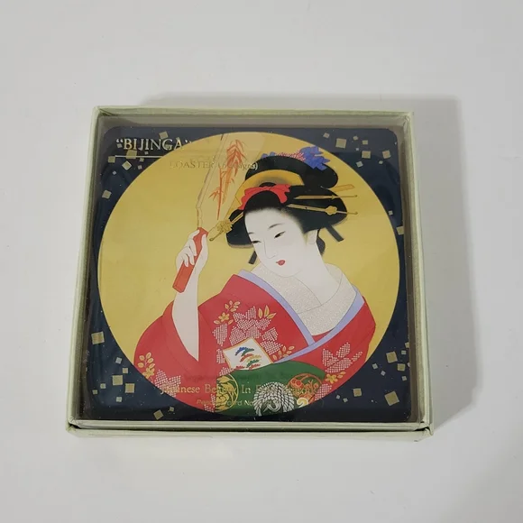 Japanese Bijinga Coaster Set of 6
