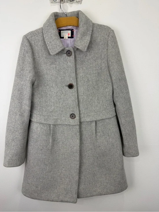 Crewcuts by J.Crew Girls Wool Blend Dress Coat Gray Size 12