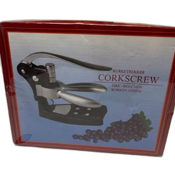 Wine Bottle Opener Lever Corkscrew Set Foil Cutter Home Bar Tool Kitchen Gift