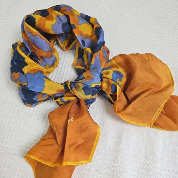 Phillipe Neck Scarf Rectangle Gold‎ Blue Digital Camo Print