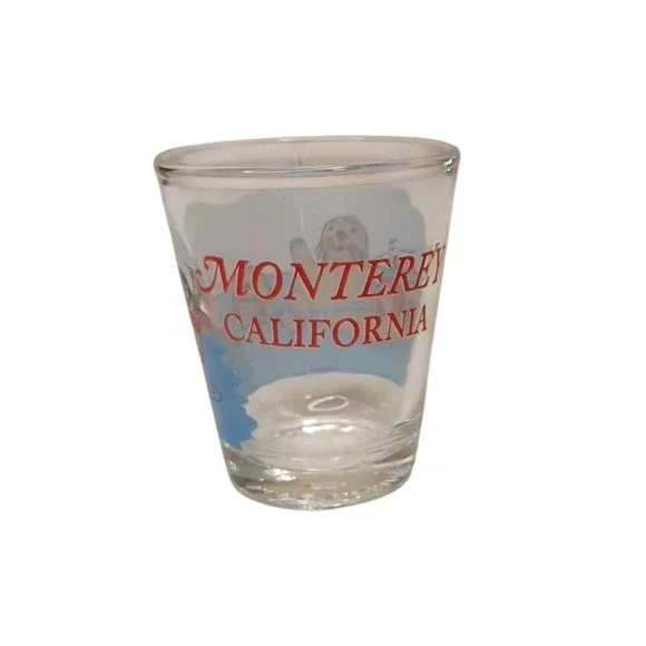 Monterey California Shot Glass Made‎ in Taiwan Souvenir Seals Sea Lions