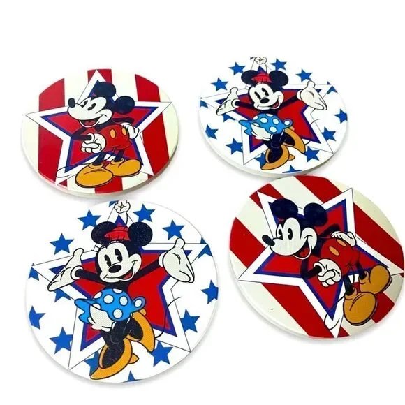 Mickey Mouse Minnie Coasters‎ Fourth July USA Retro