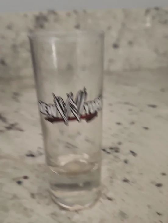 WWE Clear Shot Glass with Black and Red Logo