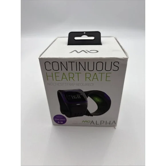 Mio Alpha Heart Rate Monitor Watch Indigo Blue 53P-BLU S/M Strap - With Box