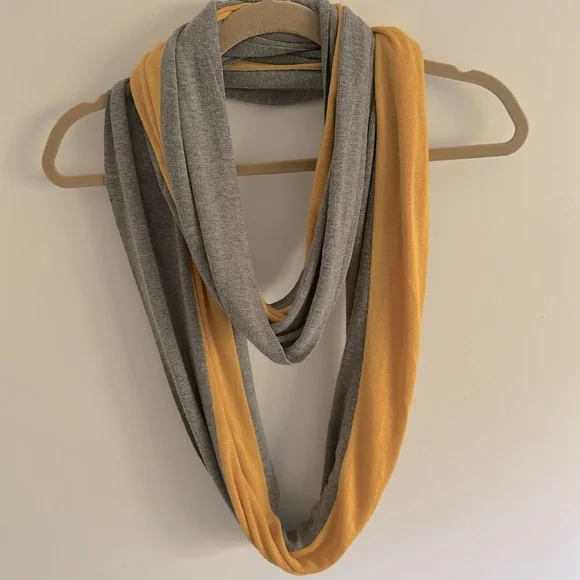 Nordstrom Yellow and Gray Infinity Scarf Shawl