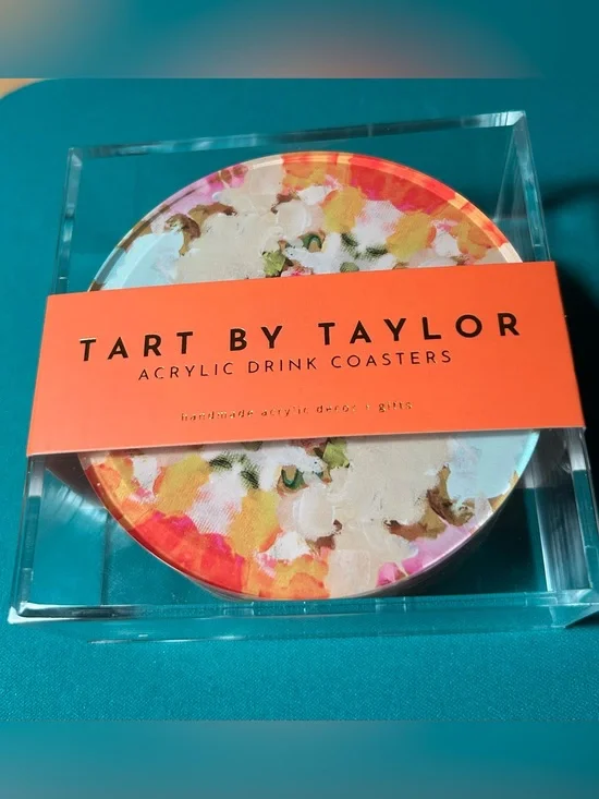 Tart By Taylor Acrylic Coasters NWOT