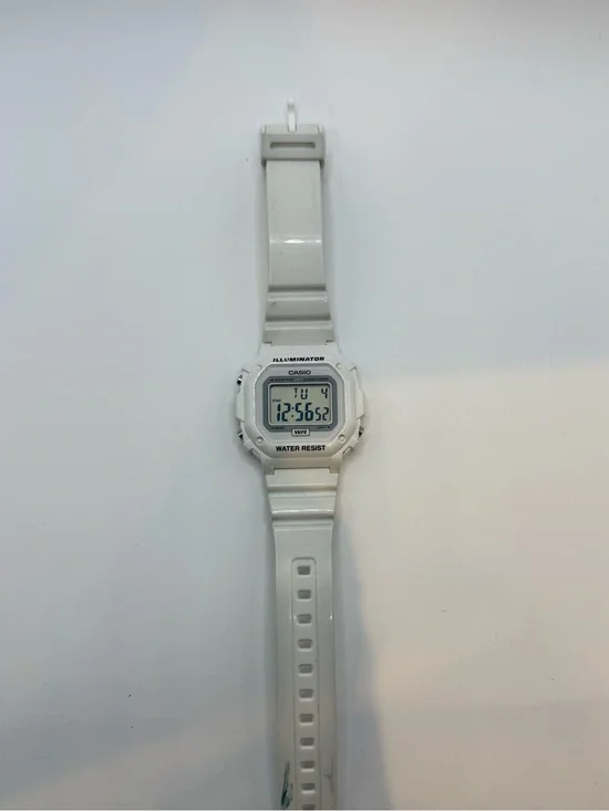 Casio White Digital Illuminator Watch