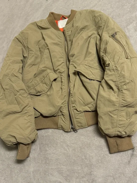 Zara Olive Green Puffer Jacket