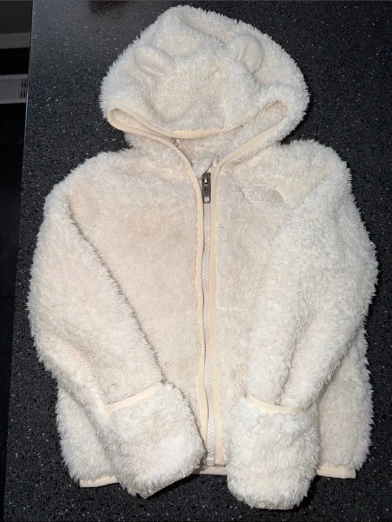 Baby Girl The North Face Kids Cream Sherpa Puffer Hoodie