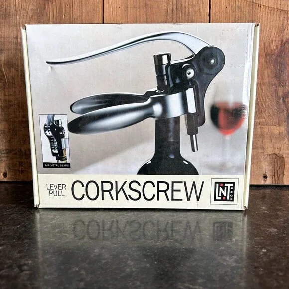 Lever Pull Corkscrew Wine Bottle Opener, Corkscrew