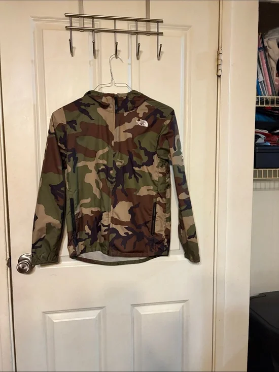 The North Face Camo Hooded Jacket in Green/Brown