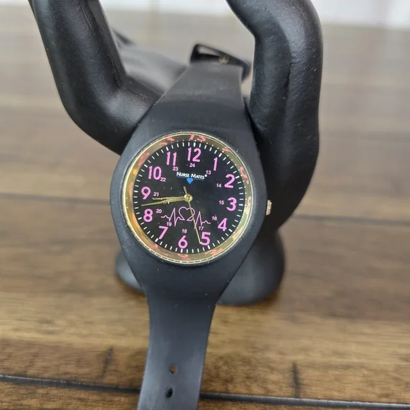 Nurse Mates Uni-Watch Silicone EKG Military Time Watch 38mm‎ (no battery)