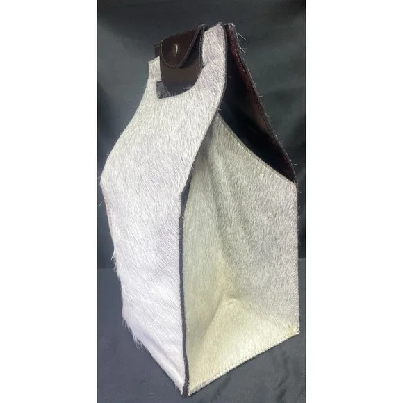Cowhide Hair On 2 Bottle Wine Carrier Bag Western Rodeo Cowgirl Rancher‎ cowboy