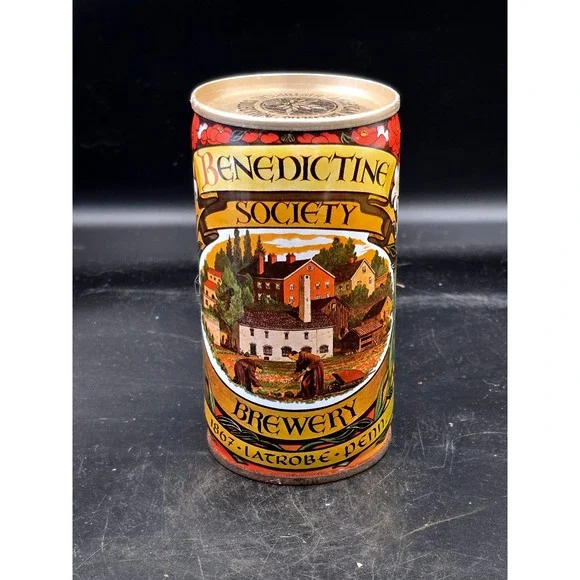UNOPENED 1978 Jos Huber Brewery Benedectine Society Beer Can‎ Latrobe PA