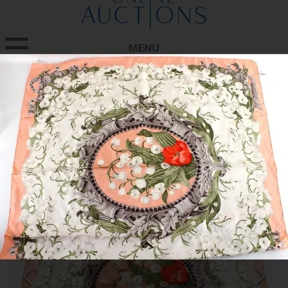 Dior Silk Stunning Scarf with Certificate of Authenticity - 34 x 34