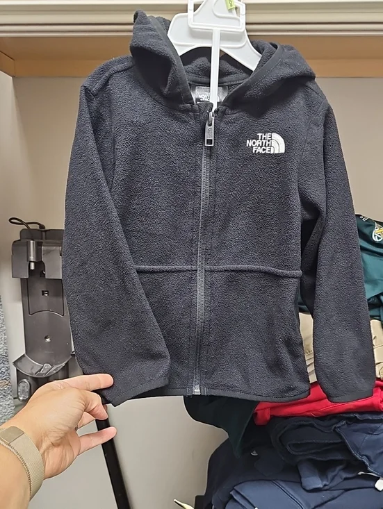 The North Face 18-24 Black Hooded Fleece Jacket