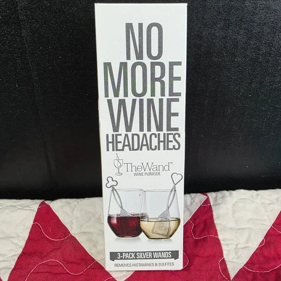 PureWine The Wand Wine Purifier‎ 3-Pack Silver Histamine Sulfite Filter