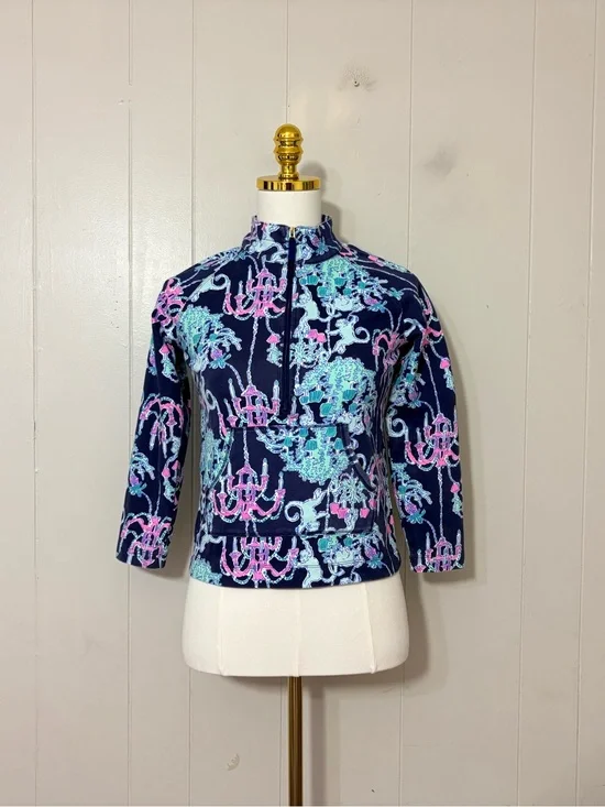 Lilly Pulitzer Kids Skipper Popover Monkey Trouble Jacket XL 14/16