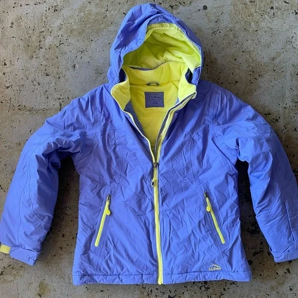 L.L. Bean Glacier Summit Waterproof Ski Jacket Blue Thinsulate Youth Large 14-16