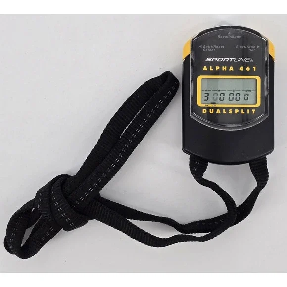 Sportline Alpha 461 Dual Split Timer Stopwatch Sports Fitness w/‎ Lanyard Tested