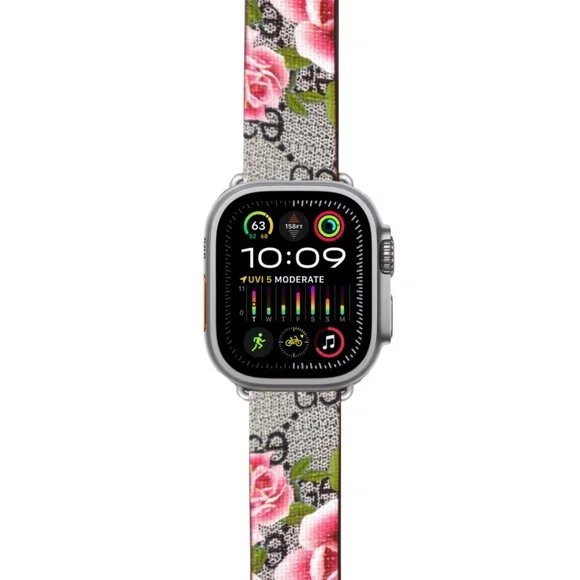 Apple Watch Ultra 2 Pink Floral Designer Band
