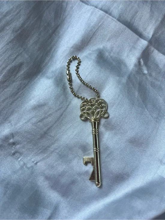 Gold Tone Key Can Opener  Keychain