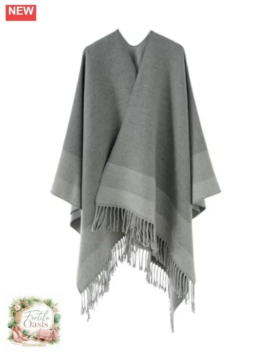 Oversized Open Front Poncho Cape Cardigan Shawl Wrap for Women Fall Winter